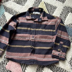 Gently Used Zara Kids Striped Button-Up Jacket